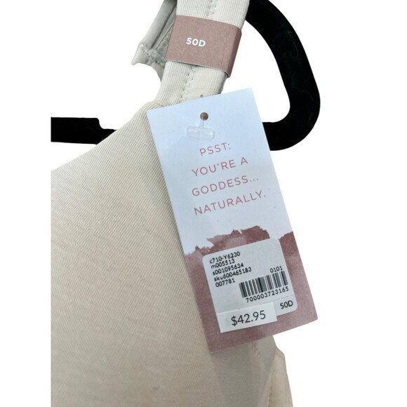 Cacique Bra NEW with Tag Lightly Lined Full Coverage Underwire Sz 50D CreamBeige - Picture 2 of 12